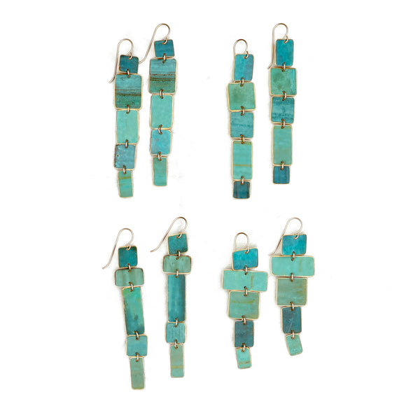 Geometric Patina Earrings - set #5