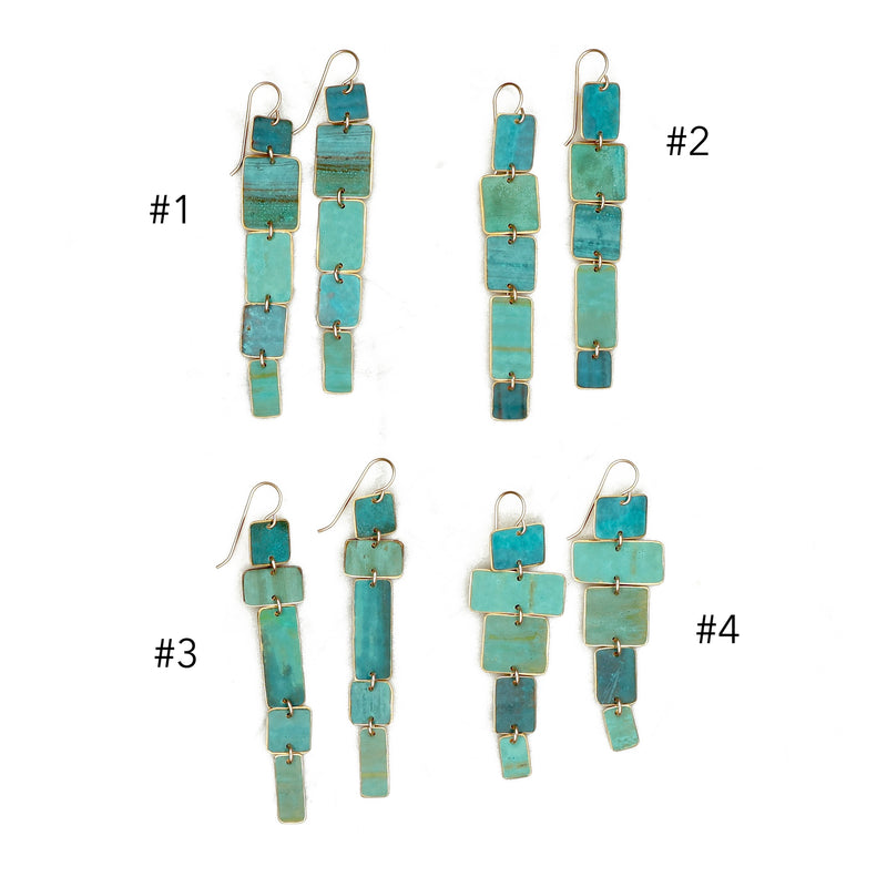 Geometric Patina Earrings - set #5