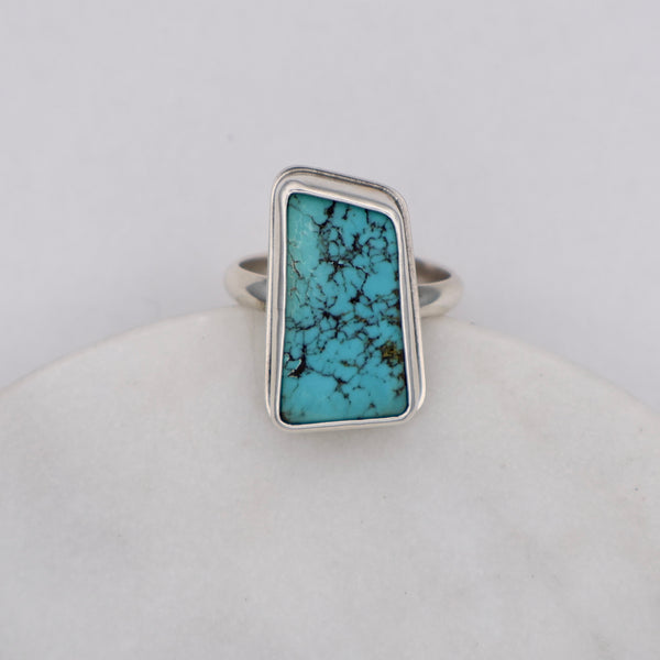 Geo Ring #8 - Hubei  Turquoise - Size 8.5