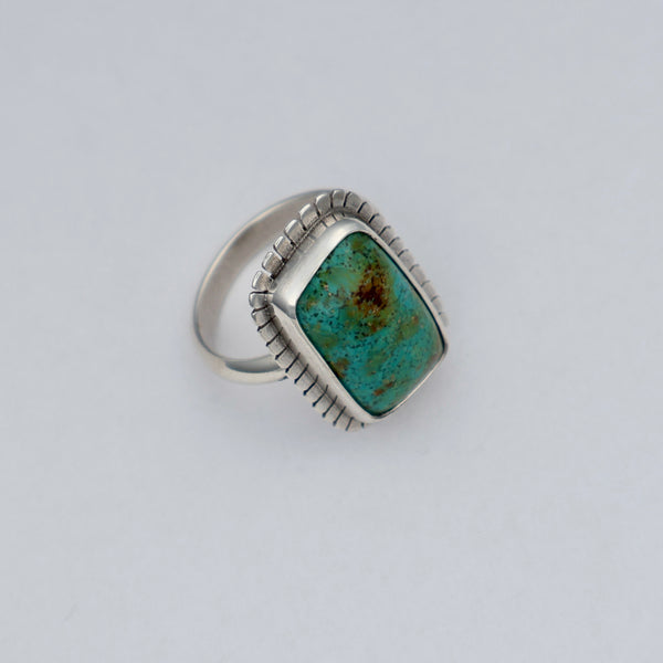 Lumi Ring #24 -  Turquoise and Chyrsocolla - Size 7.25