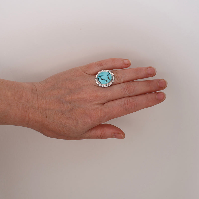 Lumi Ring #26 -  Blue Moon Turquoise  - Size 6