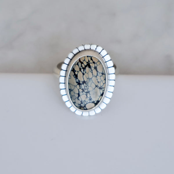 Lumi Ring #27 -  Ivory Creek Variscite - Size 8