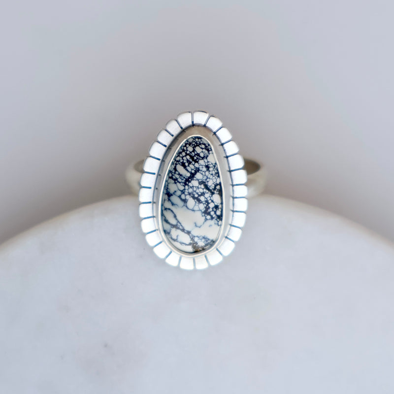 Lumi Ring #29 -  Ivory Creek Variscite - Size 6.25