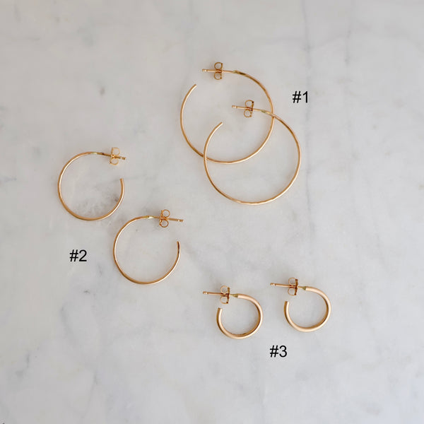 14K Gold Filled Hoops