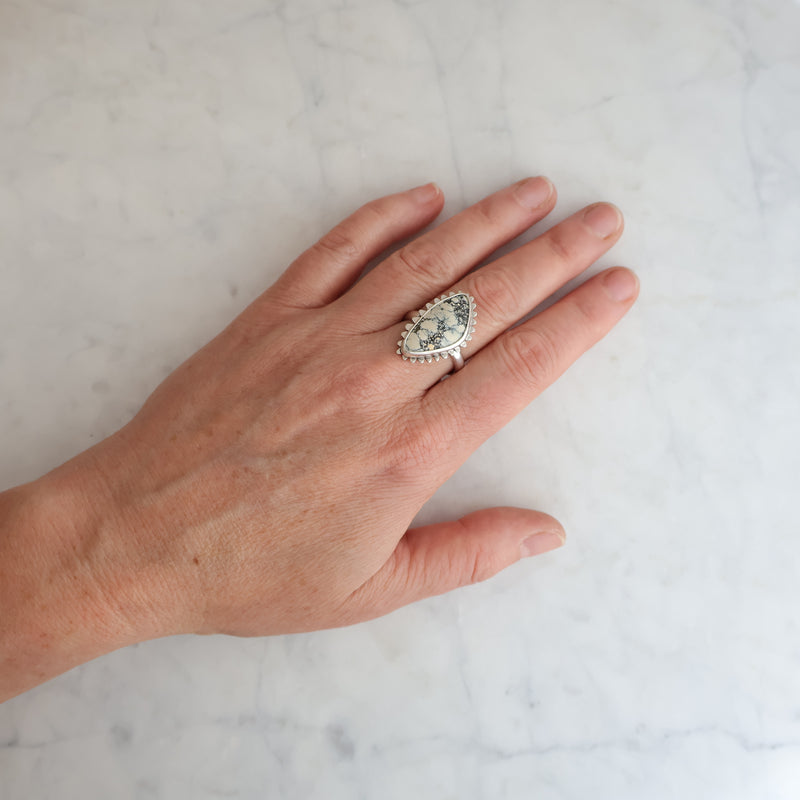 Wild Ring #27 - Ivory Creek Variscite - Size 8