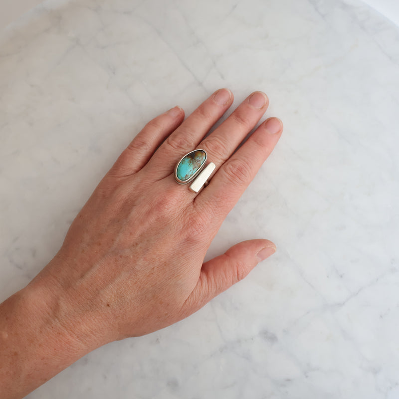 Petra Ring #1 - Turquoise Mountain - Size 7-8