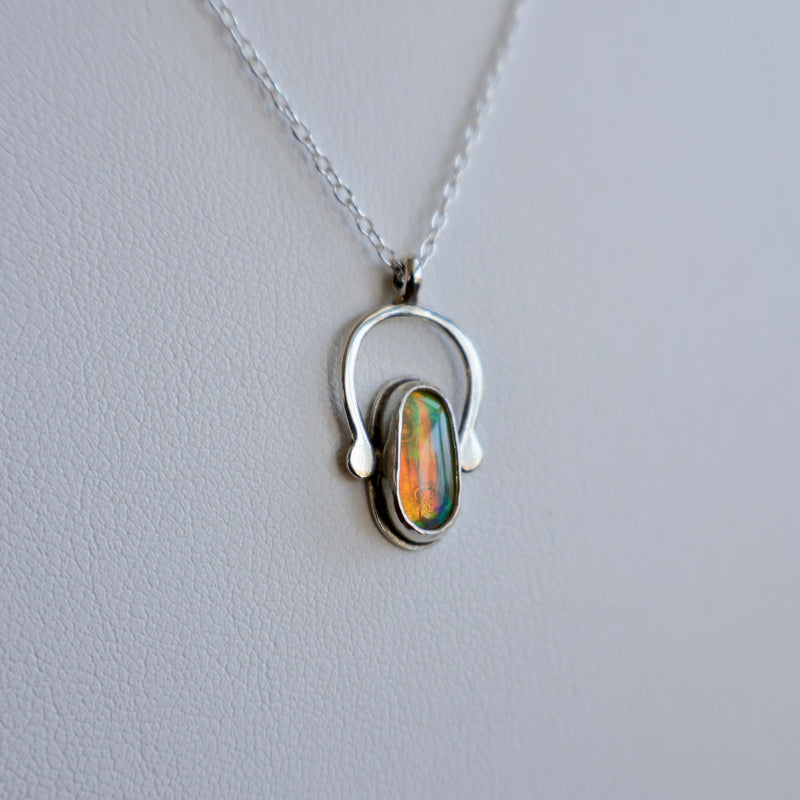 Little Wish Necklace #9 - Fire Opal