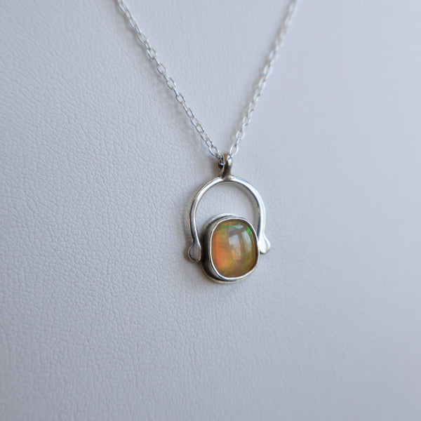 Little Wish Necklace #10 - Fire Opal