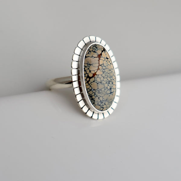 Lumi Ring #36 - Ivory Creek Variscite - size 7.5