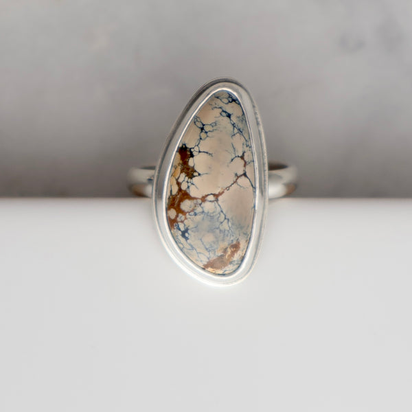 Lake Ring #60 - Ivory Creek Variscite - size 7