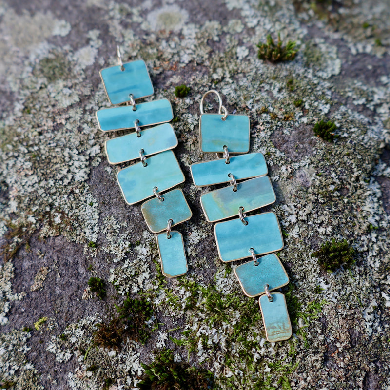 Geometric Patina Earrings - set #6