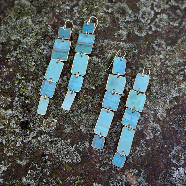 Geometric Patina Earrings - set #5