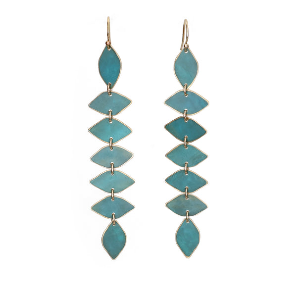 Ivy Long Earring - Aloe