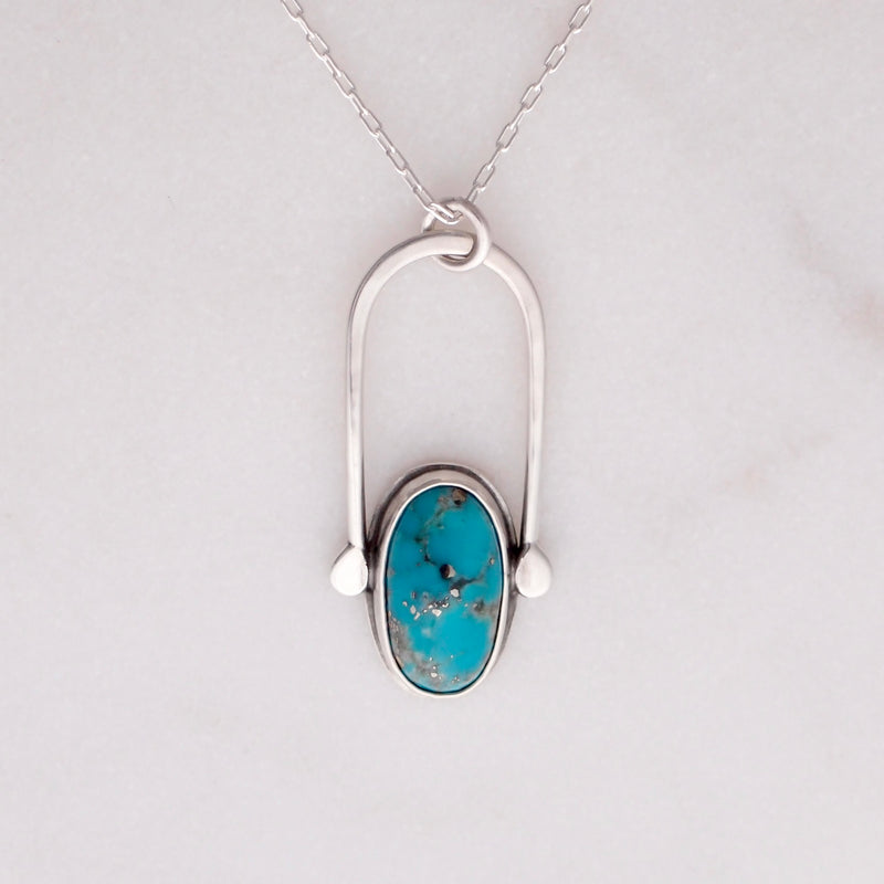 Pinza Necklace #8 - Kingman Turquoise