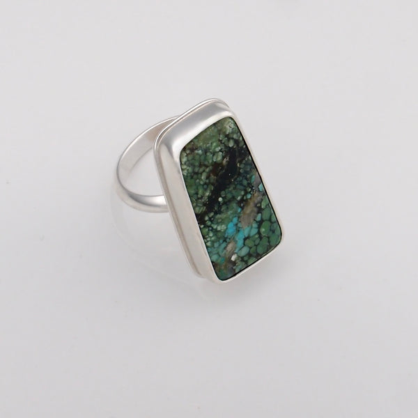 Geo Ring #2 - Hubei Turquoise - Size 7.25