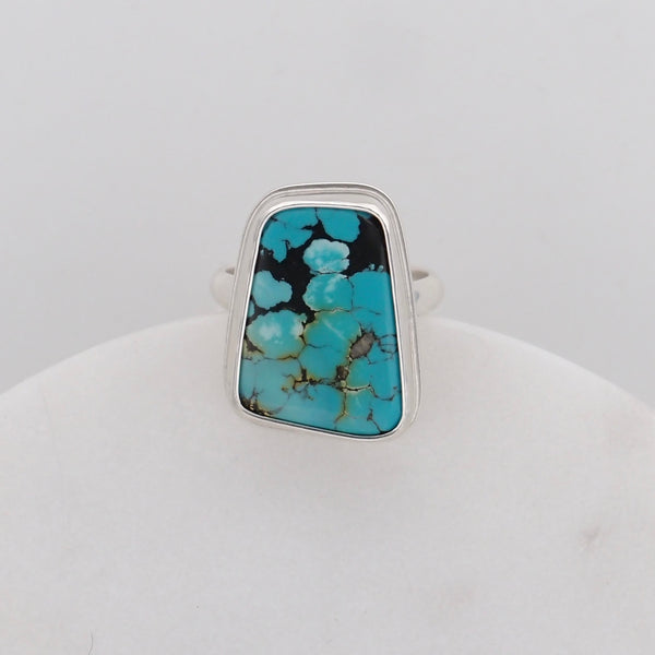 Geo Ring #1 - Hubei Turquoise - Size 7.25