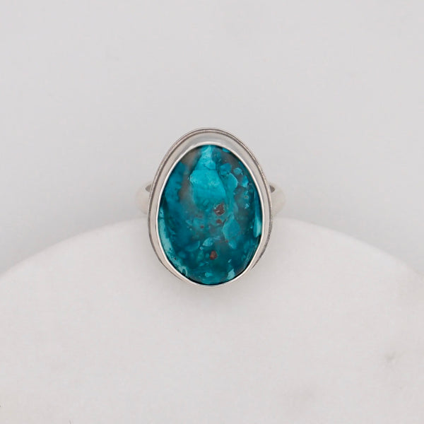 Lake Ring #57 - Chrysocolla - Size 8