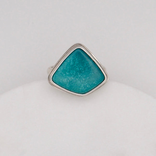 Geo Ring #6 - Carico Lake  Turquoise - Size 6.75