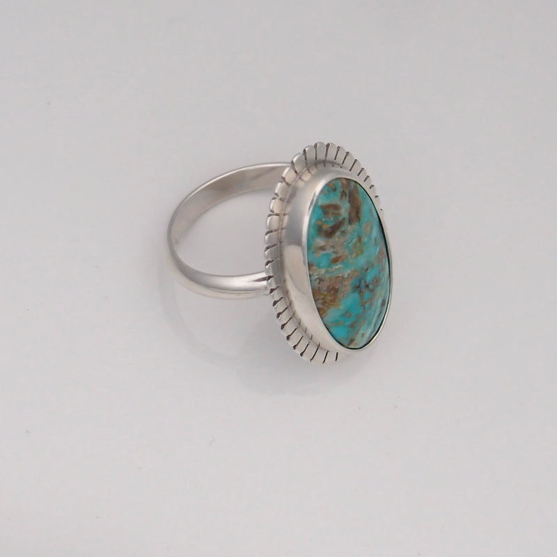 Lumi Ring #19 - Mcguinnes Turquoise - Size 9