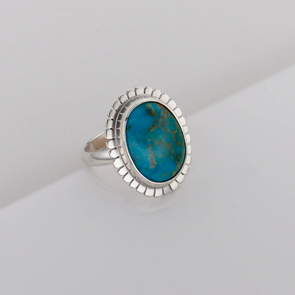 Lumi Ring #8 - Turquoise Mountain Turquoise - Size 8.5
