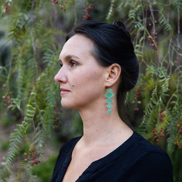 Alana Earrings - Aloe