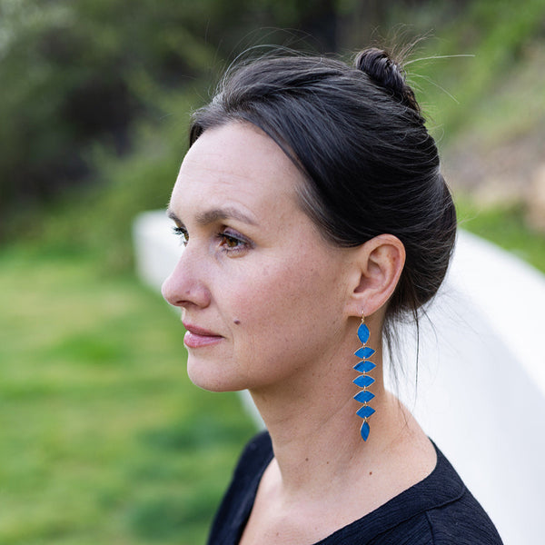 Ivy Long Earring - Lapis