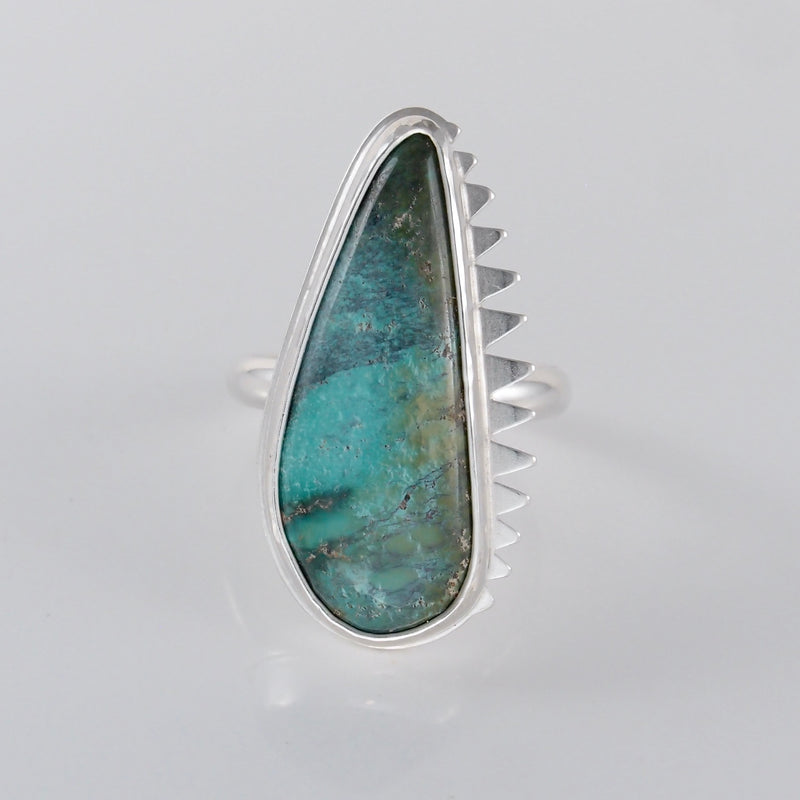 Wild Ring #21 - Cloud Mountain Turquoise - Size 8.75