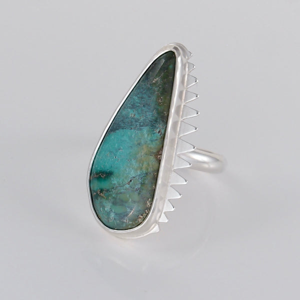 Wild Ring #21 - Cloud Mountain Turquoise - Size 8.75