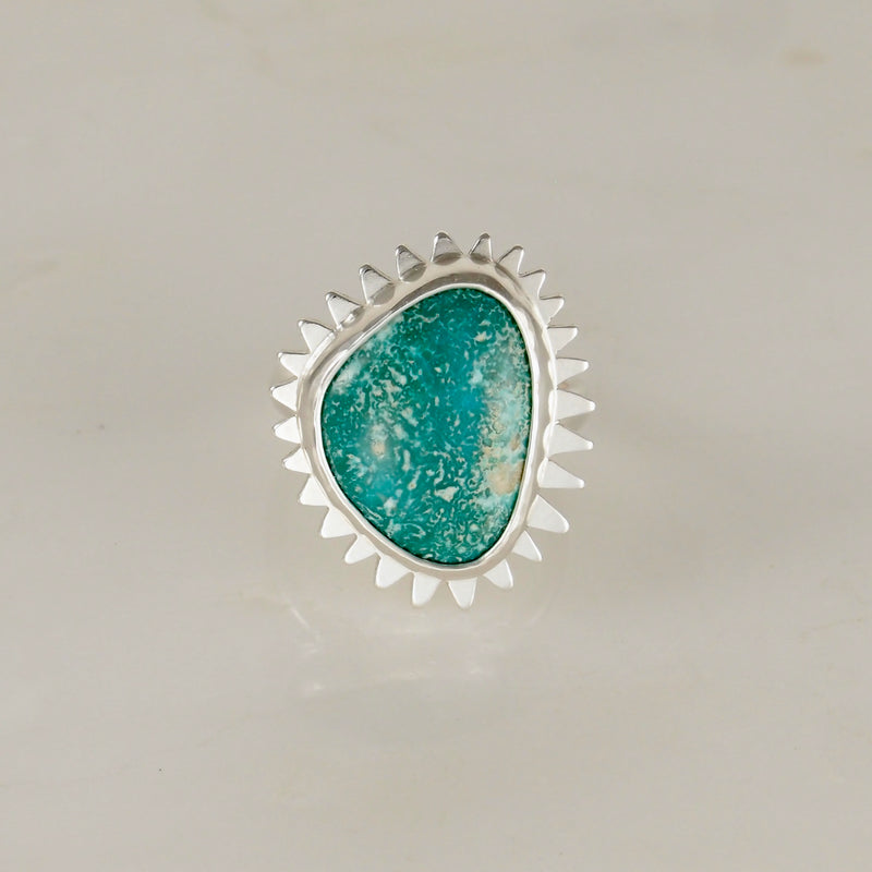Wild Ring #18 - Could Mountain Turquoise - Size 6.75
