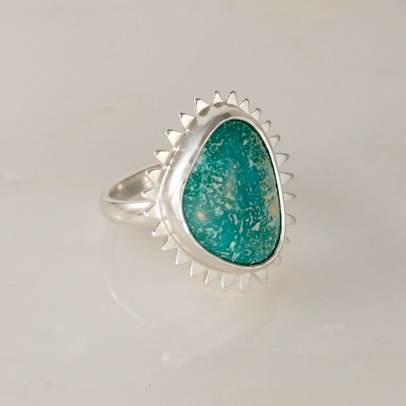 Wild Ring #18 - Could Mountain Turquoise - Size 6.75